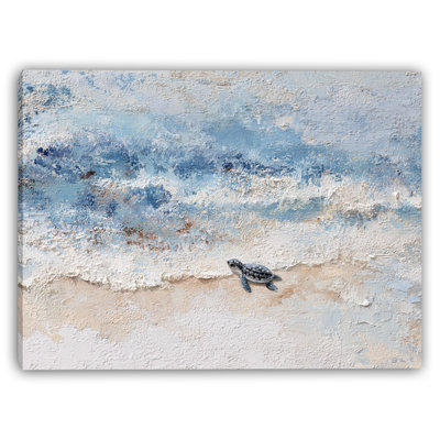 «Blue Schooling», art mural sur toile tendue
