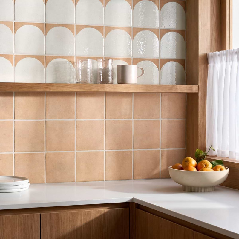 Essa 6x6 Terracotta Look Matte Porcelain Floor and Wall Tile, Terracotta