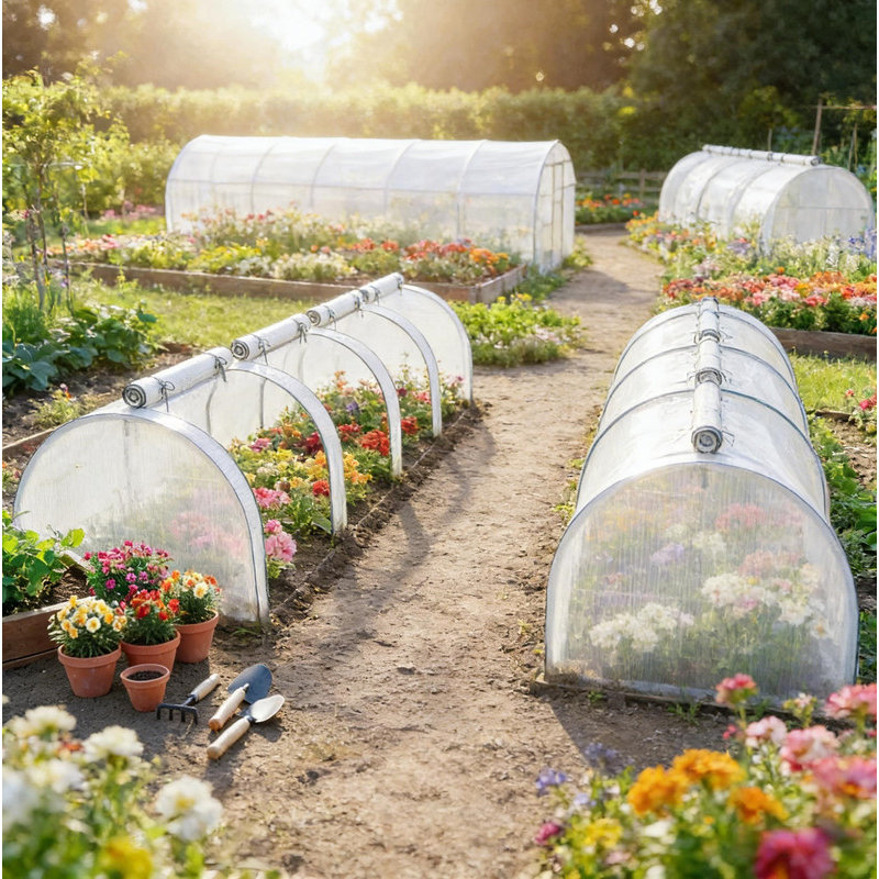 Portable Greenhouse, Wide Mini Greenhouse, White, White