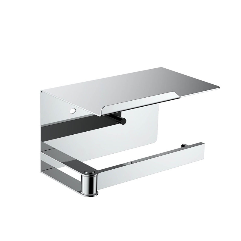 Porte-papier hygiénique Deco noir mat KBA1209MB, Chrome