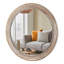 Miroir rond en bois avec perles