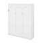 Lit escamotable double avec tablettes