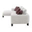 Canapé modulaire rembourré Tweed avec 3 coussins beige et marron