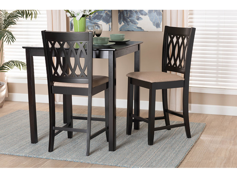 Tabouret de comptoir 25,4 po Britlynn, Polyester beige