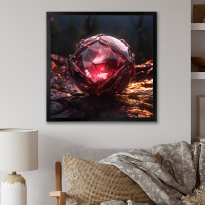 «Red Gold Vibrant Stones» sur impression sur toile