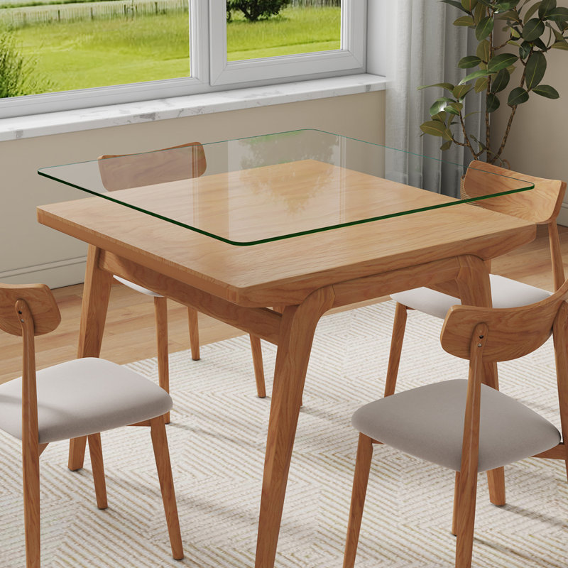 36-inch Square Tempered Glass Table Top