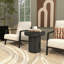 Table d'appoint latérale en bois noir