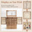 Boîte à bijoux pour femme en bois, grande boîte de rangement rustique à 6 couches avec miroir et 8 tiroirs, brun-406912639