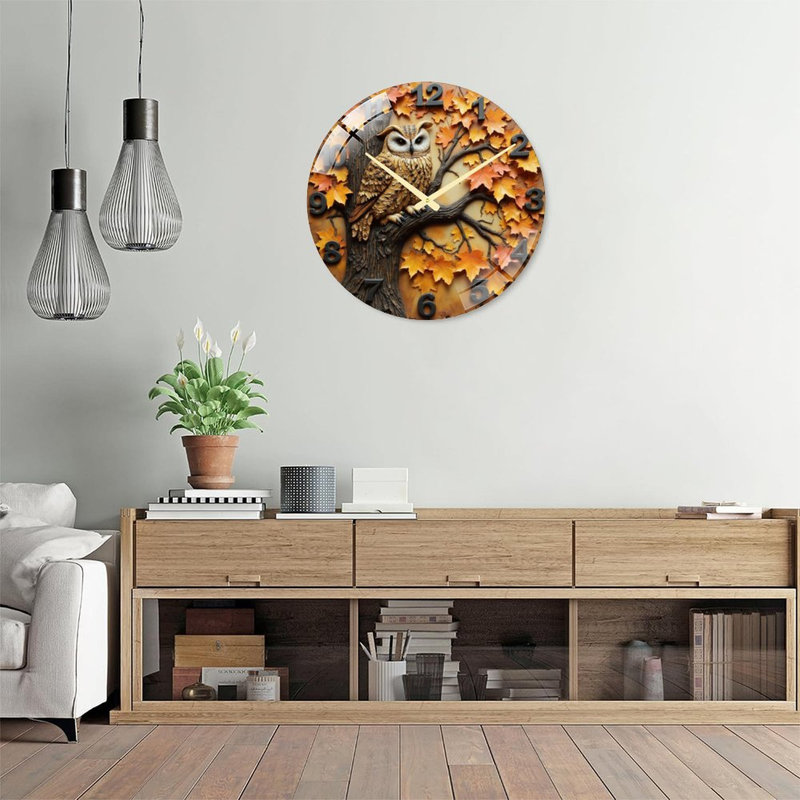 Horloge murale hibou - 24 po