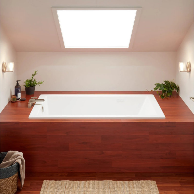 Signature Hardware 60" x 36" Sitka Acrylic Drop-in Whirlpool Tub