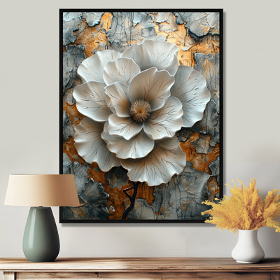 White Peony Glory Vintage - impression d'art mural pivoine