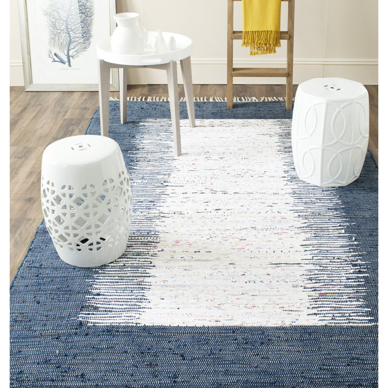 Tapis en coton tissé à la main Orwell, Rectangle 8 pi x 10 pi