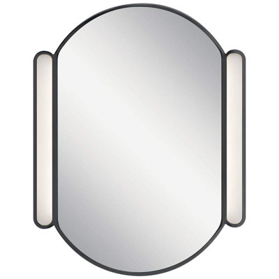 Lonald Pill Shaped Metal LED Mirror with Defogger, Adjustable Light Temp, Dimmer & Smart Memory