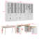 Office/Study Combination Set(Including Computer Desk,Writing Desk,Combination Bookcase)