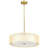 3 - Light 20" Double Drum Fabric Pendant Chandelier in Gold-1847923544