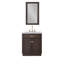Chestnut 30" Carrara White Marble Countertop Bath Vanity with Mirror-330615513