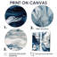 «Blue Gray Ethereal Elixir - Abstract Wall Decor», ensemble d'art mural encadré abstrait bleu-584856025-584856030-584856028