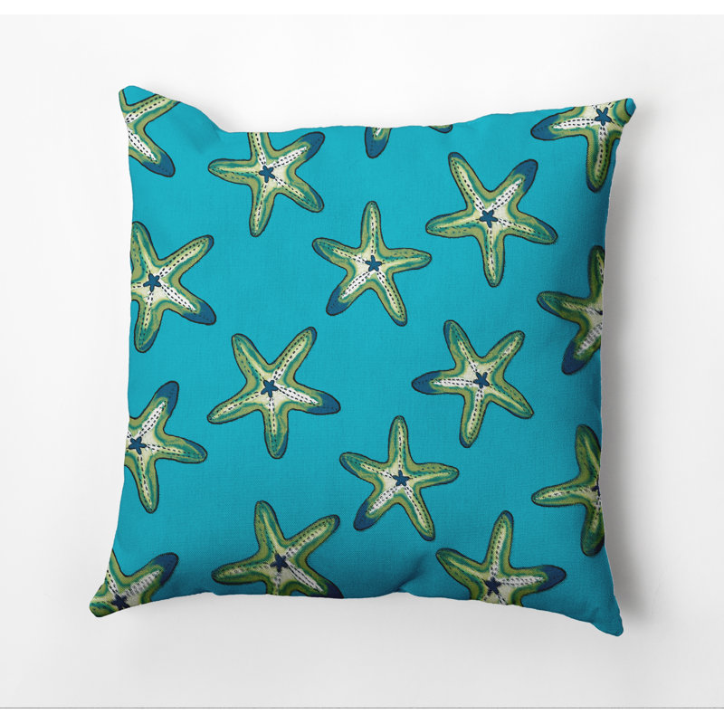Housse et insert de coussin de plage, H 16 po x l 16 po, Turquoise / Vert