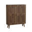 Armoire à chaussures Mid-Century moderne en noyer avec tablettes réglables