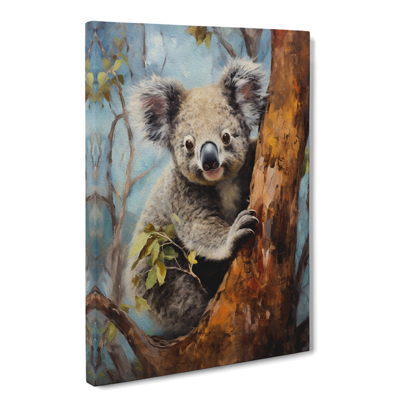 Koala Bear Romanticism - Wrapped Canvas, 60cm H x 40cm W x 3cm D