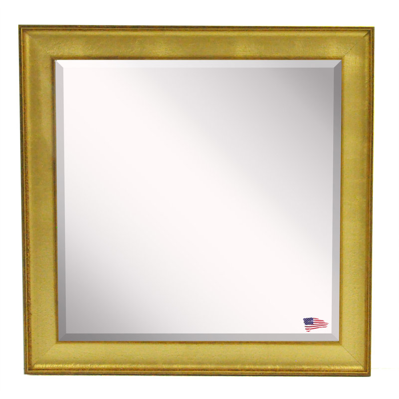 Ayden Solid Wood Flat Wall Mirror, 24" H x 20" W