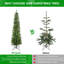 Arbre de Noël mince en PVC vert avec support stable en métal, parfait pour les petits espaces et les coins-1983718635