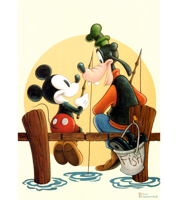Fishin' Buddies, 18" H x 13" W