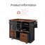Îlot de cuisine roulant avec rangement, chariot de cuisine-1740562357