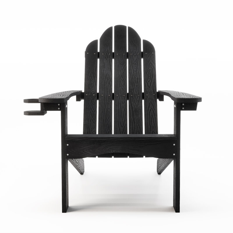 Bickford Plastic Adirondack Chair, Black
