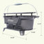 Portable Cast Iron Charcoal Grill With Enamel Coating – Outdoor Tabletop Hibachi BBQ Griddle For Camping, Tailgating & Picnics