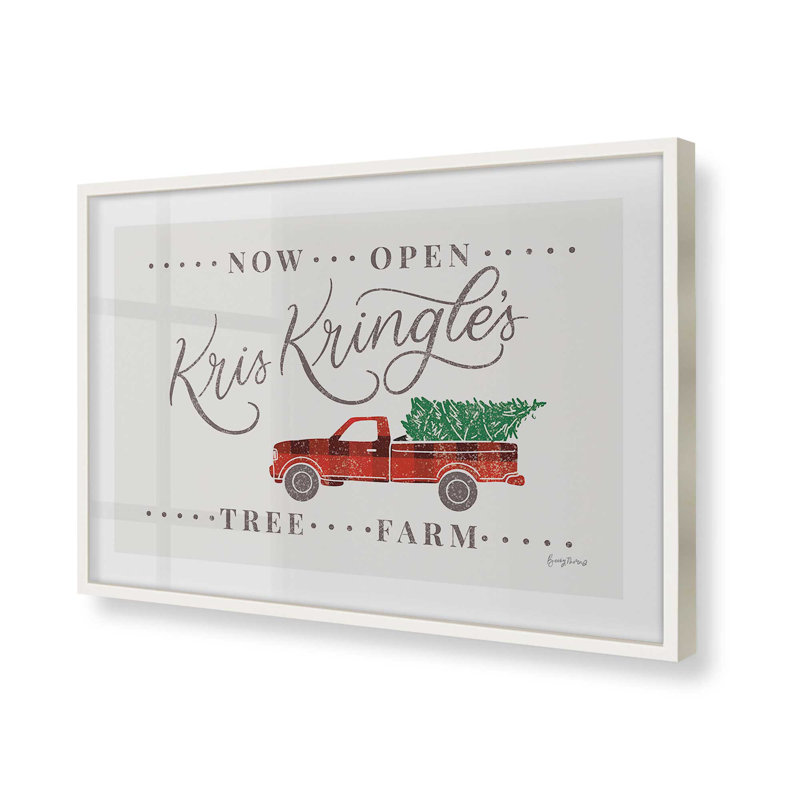 Kris Kringle's Tree Farm Print, Cadre opaque blanc, H 13 po x l 17 po