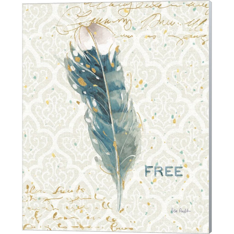 «Indigold XX» par Lisa Audit, art mural sur toile, Toile tendue, H 20 po x l 16 po x P 0,75 po