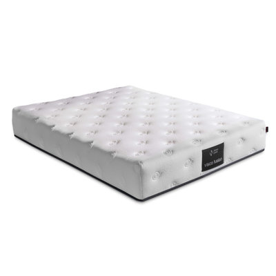 Premium 10-Inch Mattress with Pocket Spring System, White | Special Knitted Cotton Fabric Cover, Memory Foam & Comfort Layer Foam, Dimensions: 78.7 x 78.7 x 11.8 inches | Quilted Linen Fabric, Assembled for Ultimate Comfort
