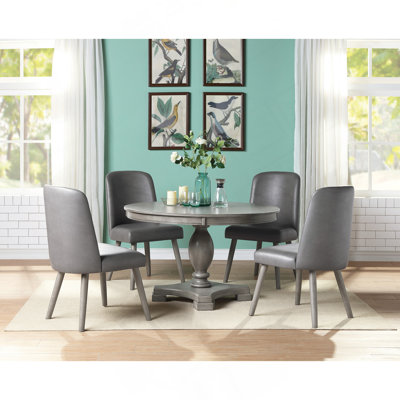 Waylon Gray Oak Finish 5Pcs Dining Room Set