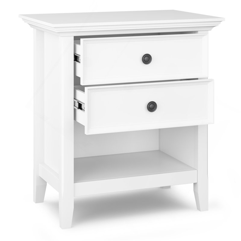 Amherst - Table de chevet - Blanc, Blanc