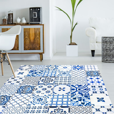 Miera Vinyl Mat in Blue/White