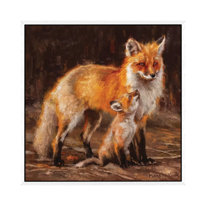 Admiration by Mark McKenna - Painting on Canvas, White Framed, 93.98cm H x 93.98cm W x 3.81cm D