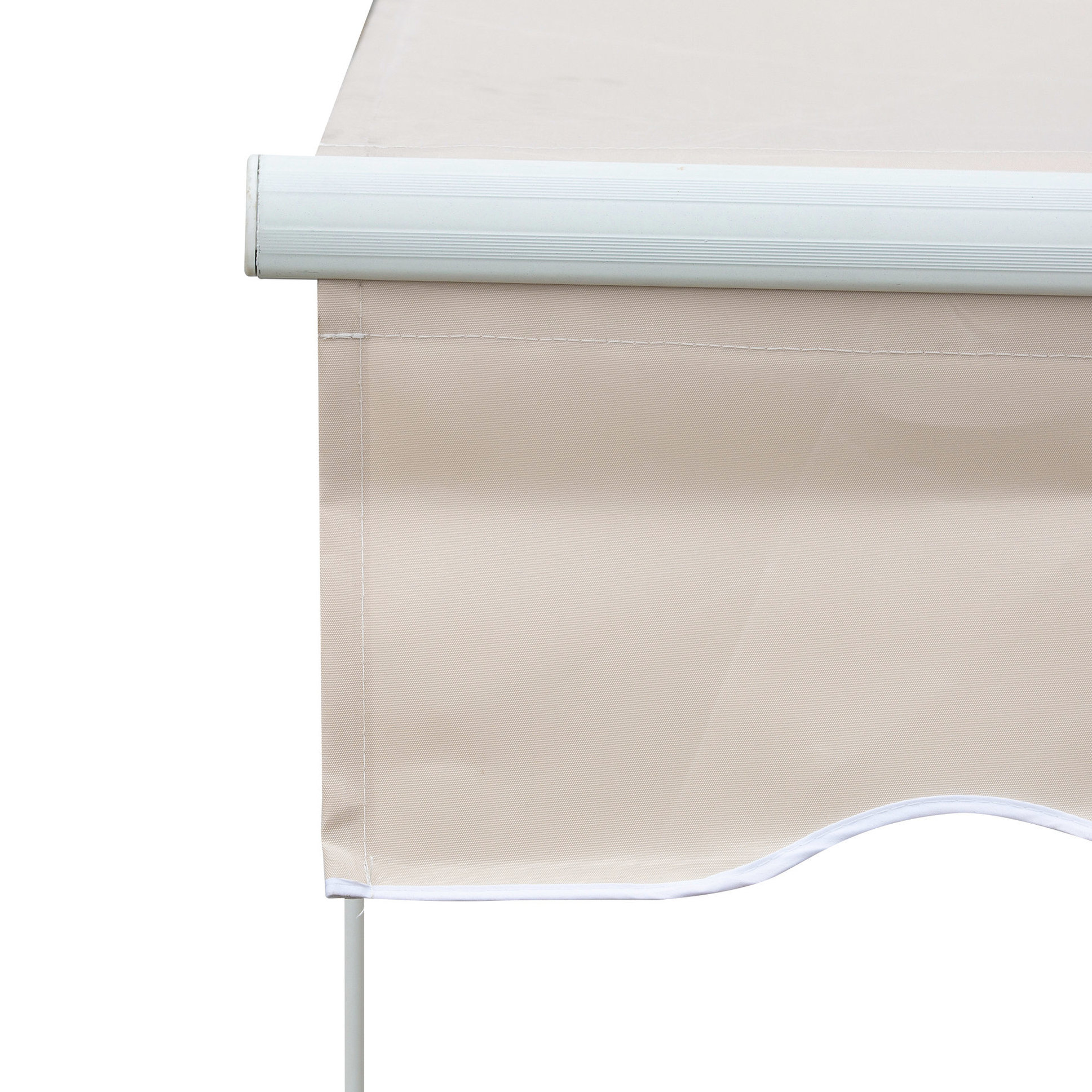 Latitude Run® 8' X 7' Patio Awning, Beige - Manual Exterior Sun Shade ...