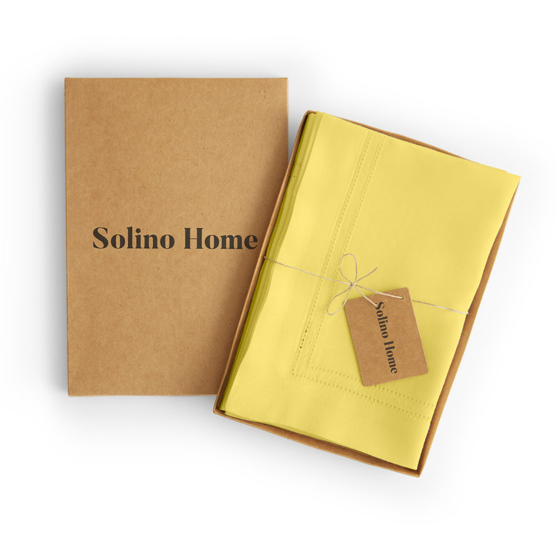 Linen Double Hemstitch - 100% Pue Linen Dinner Napkins, Sunshine Yellow
