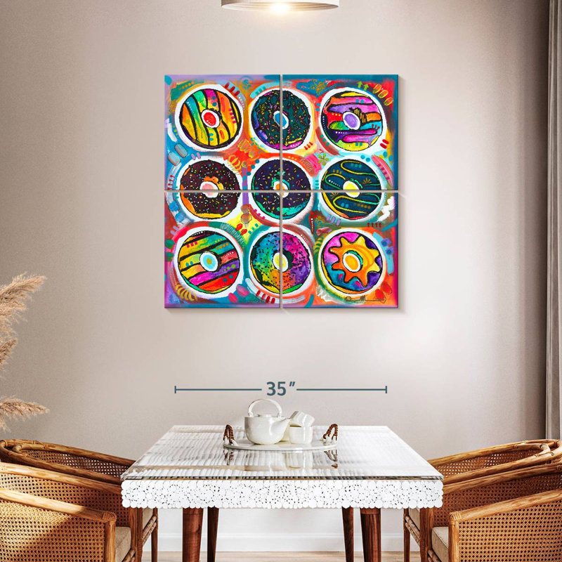 Yarlin Doughnuts Patterns, 38" H x 38" W