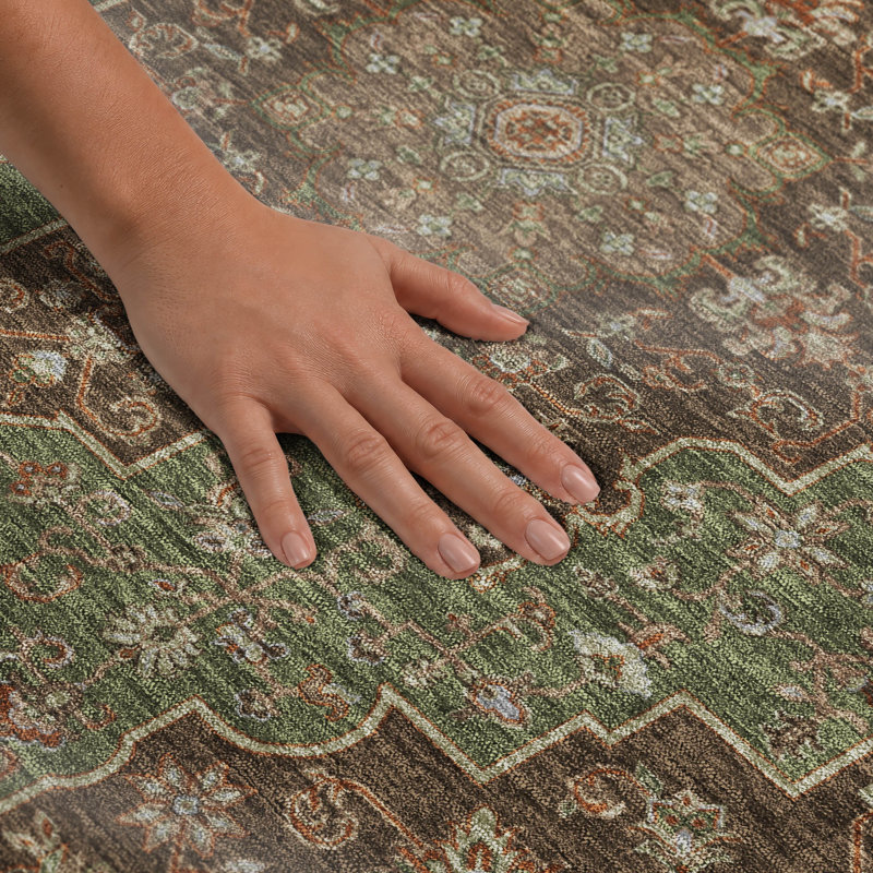 Tapis lavable à la machine de qualité supérieure Mayfield AMF2486, Chocolat, 8 pi x 10 pi