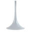 Lampe de table 25 po en métal blanc avec abat-jour cylindrique rond pour chambre à coucher, salon et bureau - Éclairage de chevet moderne et contemporain