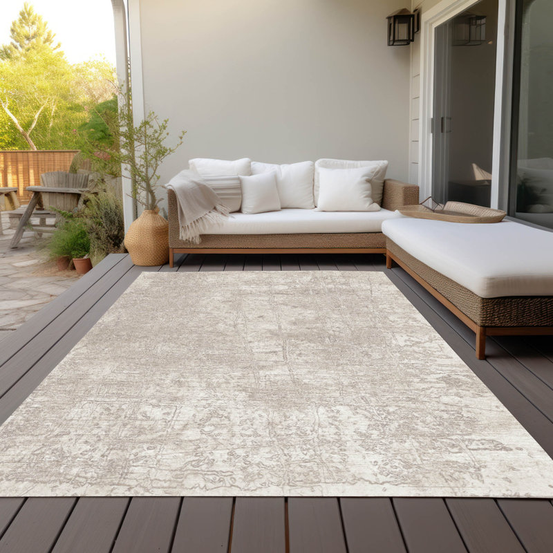 Egger Abstract Indoor / Outdoor Rug, Rectangle 10' x 14'