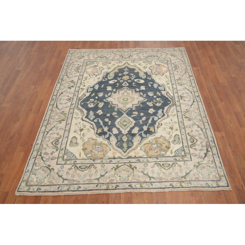 Vegetable Dye Oushak Oriental Rug 5x7