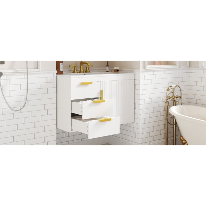 Meuble-lavabo moderne avec lavabo, armoire en MDF, conception peu encombrante