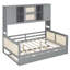 Lit de jour en bois avec lit gigogne, armoire et tablette-1196838261-1196838259