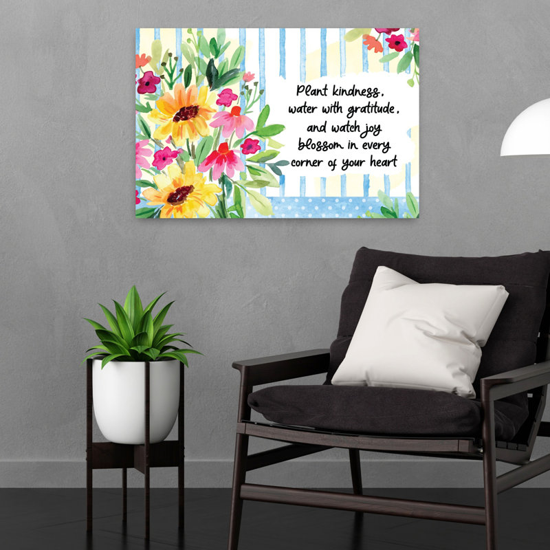 Art contemporain, tournesol, marguerite, plante, H 16 po x l 24 po