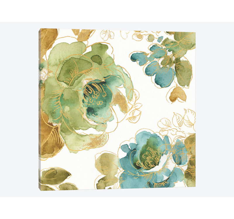 «My Greenhouse Roses II», reproduction sur toile, H 18 po x l 18 po x P 1,5 po, Pas de tapis, Toile tendue