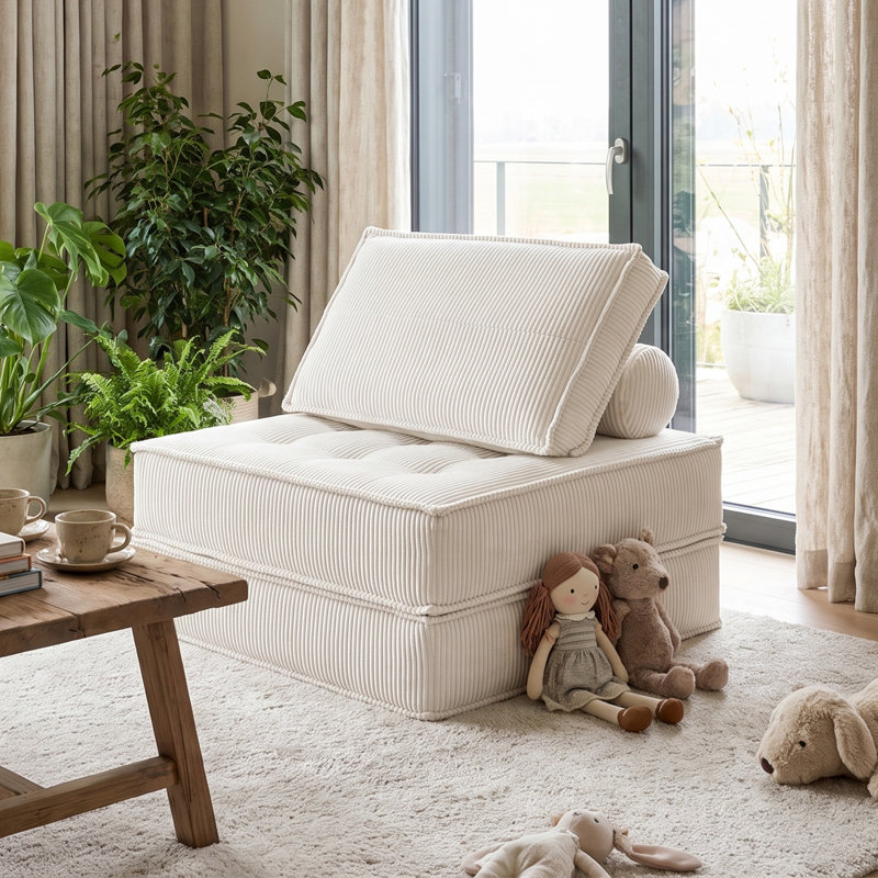 Canapé futon 66,6 po, Blanc