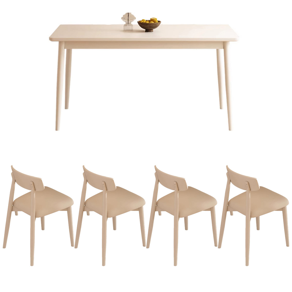 MRzenghong Rock plate table home simple white solid wood | Wayfair